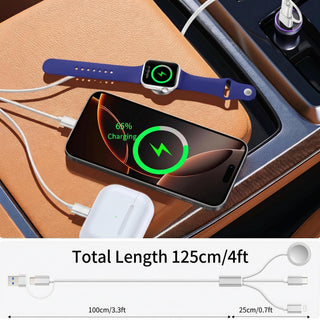 1.2M Data Cable 3-in-2 Charging Cable Multi Charging Cable Cord Charger Cable