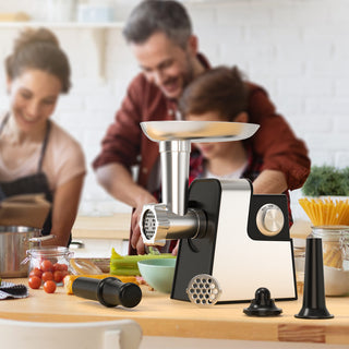 5 in 1 Electric Meat Grinder for Home Use: 600W Meat Grinder with 3 Blades Sausage
