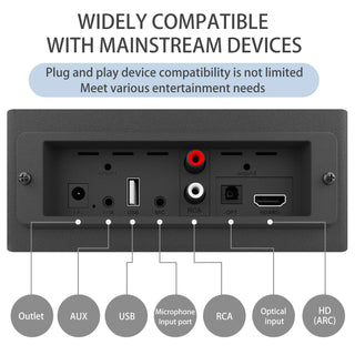 Bluetooth Speaker 2.1 Subwoofer RGB Detachable TWS Wireless Karaoke Home Theater