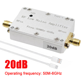 50m-6GHz Amplifier 20dB High-Gain Front LNA Low Noise Signal Receiving Amplifier