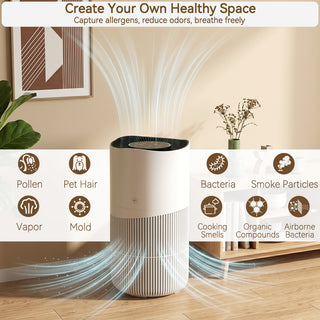 Removing formaldehyde and PM2.5 With app control Smart negative ion air purifier for pets and home use