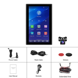 7-inch Full Touch Screen Apple CarPlay Android Auto Switching Display Camera