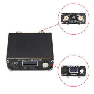 QRP 150W 1.6-50MHz SWR HF Shortwave Standing Wave Meter Power Meter FM/AM/CW/SSB