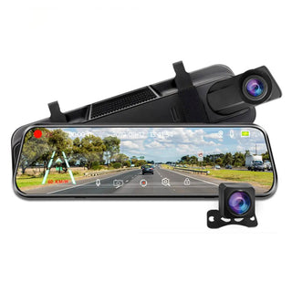 10-inch HD 1080P Rearview Mirror Streaming Media Driving Recorder Dual Lens