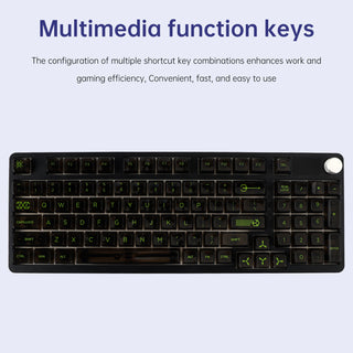 98-Key 2.4G Wireless Bluetooth Three-Mode Mechanical Keyboard With Display Knob