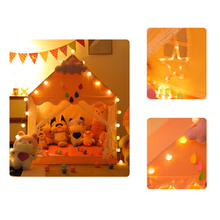 Mesh Window Portable Children’s Playhouse with Carry Bag Pink Assembly Tent with Metal Frame Kids Indoor Play Tent for Boys & Girls Optional Star Lights & Mat