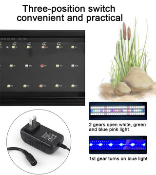 12"-48" LED Light Aquarium Fish Tank 0.5W Full Spectrum Plant Marine