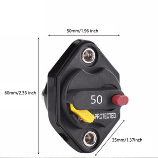 50A Circuit Breaker Stereo Blow Replace Reset Fuse Switch For Car Audio Marine