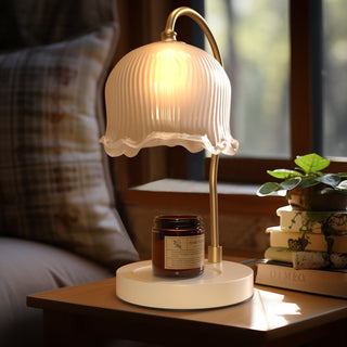 Candle Warmer Lamp with Timer & Dimmable Light - Cozy Lantern for Home, Includes 2 Bulbs