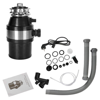 Garbage Disposal 3/4 HP 2800 RPM Under Sink Kitchen Food Waste Disposer w/ Plug