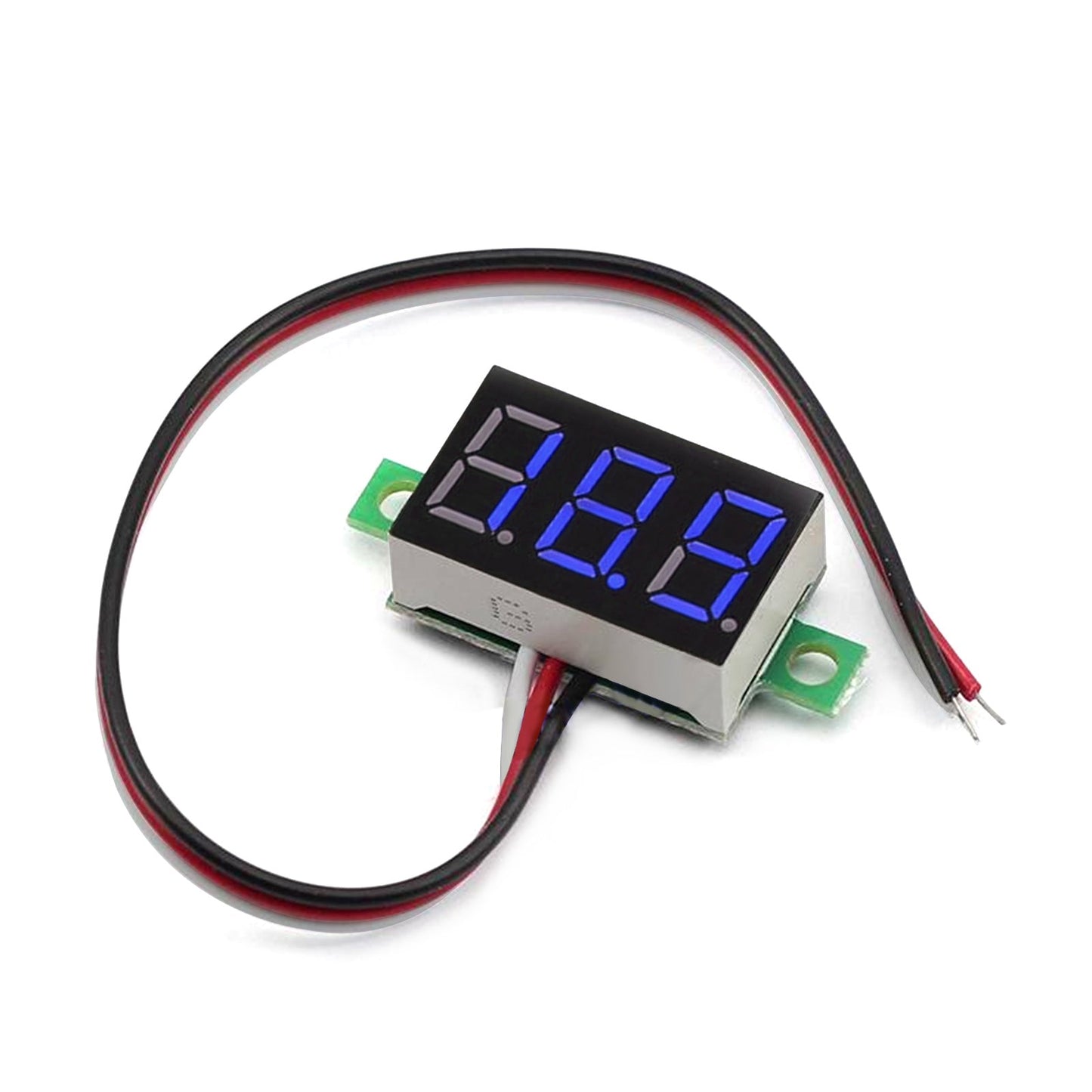 5x Mini DC 0-30V Blue LED 3-Digital Display Voltage Voltmeter Panel Calibratable Generic