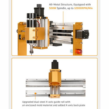 3018 PRO Ultra 500W All-Metal Computer Numerical Control Router
