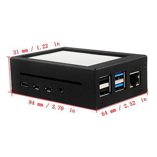 Armor 3.5 inch Display Case + LCD Screen Fit for Raspberry Pi 4 Aluminum Alloy