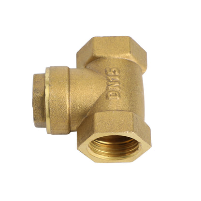 1/2" NPT Brass Water Oil Gas Swing Check Valve Threaded Plumbing Fitting