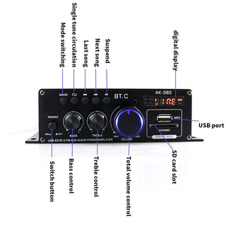 Hi-Fi Bluetooth Car Auto Stereo 12V Car Audio Amplifier MP3 Radio 200W + 200W 400W Bluetooth Hi-Fi Auto Stereo 12V Car MP3 Audio Amplifier Radio Booster Bluetooth 2.0CH 400W Hi-Fi Auto Stereo 12V MP3 Car Audio Amplifier Radio Booster