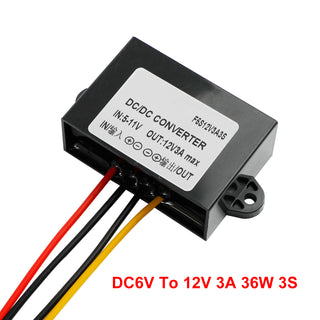 DC-DC 6V-12V 1-3A Step Up Power Supply Converter Regulator Waterproof