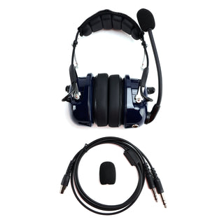 Pilot Noise-Cancelling Headset with 6.3/5.2mm GA Plugs Universal for Aircraft