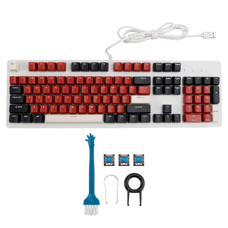 104Key Wired Mechanical Linear Switch Gaming Keyboard With Blue Switch RGB Light