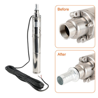 150W 12V  MPPT Screw Solar Bore Pump Submersible Deep Well Hole Steel