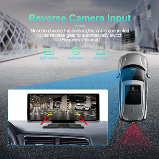 10.26"Portable Bluetooth Car Navigation Carplay HD Large Touch Screen AHD Camera