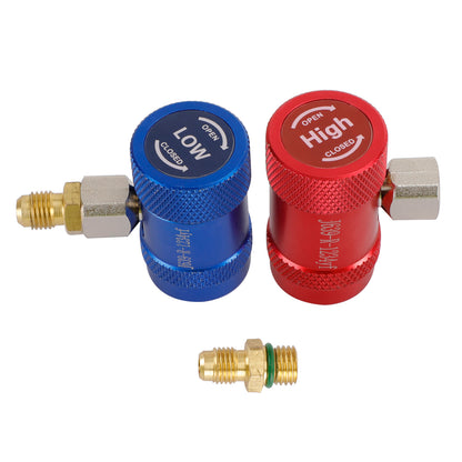 2Pcs 1/4" SAE Refrigerant Connector Air Conditioner Replacement Adapter