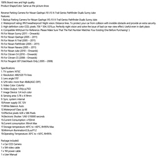 Weatherproof CCD Parking Rear View Cams Backup Reverse Camera Fit for Nissan Qashqai J10 J13