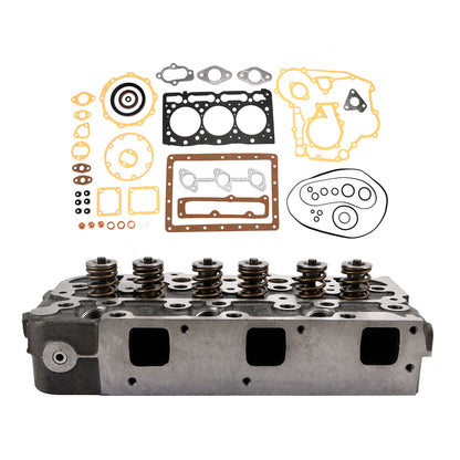 Complete Cylinder Head & Full Gasket Kit Compatible With Kubota D1305 Engine Generic