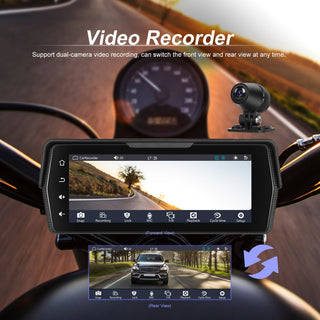 6.86-inch PND Dual Recording Wireless CarPlay Android Auto for Motorcycles