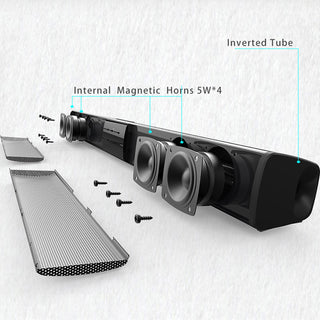Wireless Surround Sound Bar 4 Speaker System BT Subwoofer TV Home Theater Remote