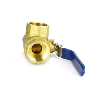 3-Way Ball Valve Female L Port Lever Handle 1" NPT Made Of Forged Brass