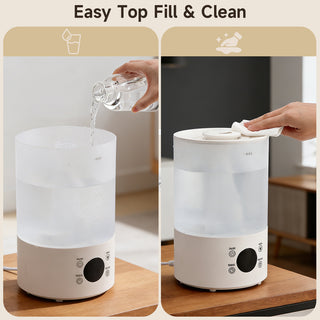 Humidifiers for Bedroom  Auto Shut-Off  Quiet Ultrasonic Humidifier with 360° Nozzle and Colorful Gradient Light  4L Cool Mist Humidifier for Home Plant and Baby Nursery