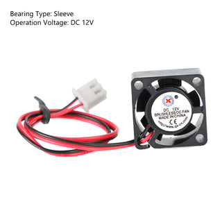 1Pc Brushless DC Cooling Blower Fan 12V 0.05A 2010 20x20x10mm Sleeve 2 Pin Wire