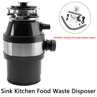 Garbage Disposal 3/4 HP 2800 RPM Under Sink Kitchen Food Waste Disposer w/ Plug