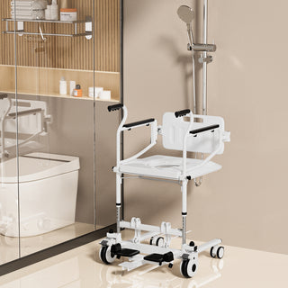 💕Heavy Duty Transfer Wheelchair – 250 lb Capacity, Split Seat Lift Chair for Home Use