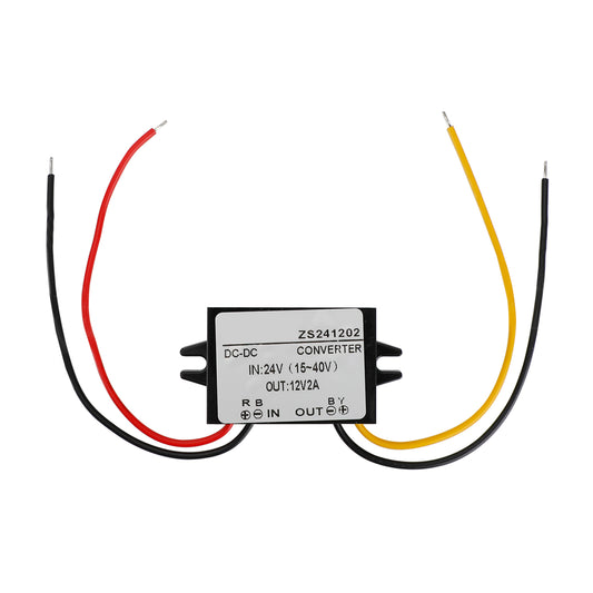 Car Waterproof DC-DC Converter 24V Step Down to 12V Power Supply Module 2A 24W Generic