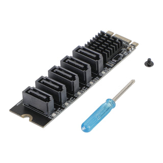 M.2 To SATA 3.0 Adapter JMB575 5 Port Hard Disk Drive Expansion Card for PH56