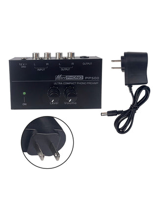 PP500 Phono Preamp Preamplifier Low Noise Sensitive 12V for LP Vinyl Turntable