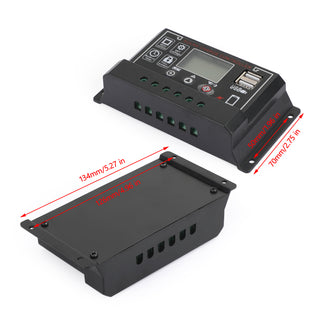 60A Solar Panel Battery Regulator Charge Controller 4-Stage Dual USB 12V/24V