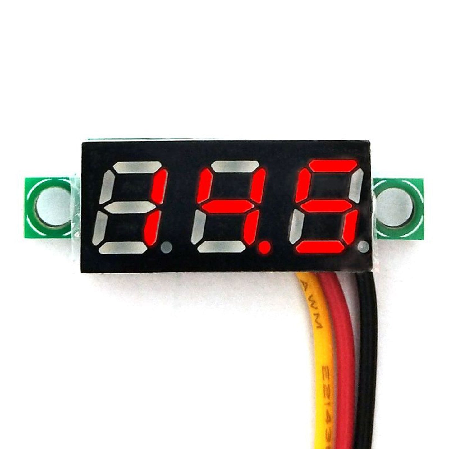 5x Mini DC 0-30V Red LED 3-Digital Display Voltage Voltmeter Panel Calibratable Generic