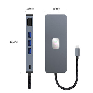 11 in 1 TYPE-CtoRJ45 Gigabit USB3.2 HDMI DP+SD/TF 3.5mm Audio VGA PD100W MacBook