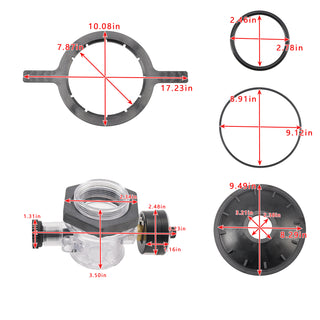 154856 8-1/2" Black Buttress Thread Closure Kit for Triton Pool & Spa Filter