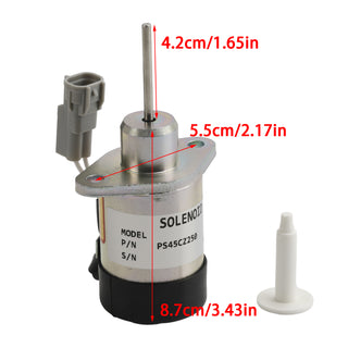 12V Fuel Cut Off Solenoid PS45CZ250 PS45CZ290 For Actuator Kubota D1503 V2203