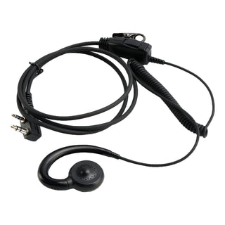 K-018 Small PTT-B6 Curve Hook Earhook Headset For TK-208 TH-D7 RPU416A KG-UVD1