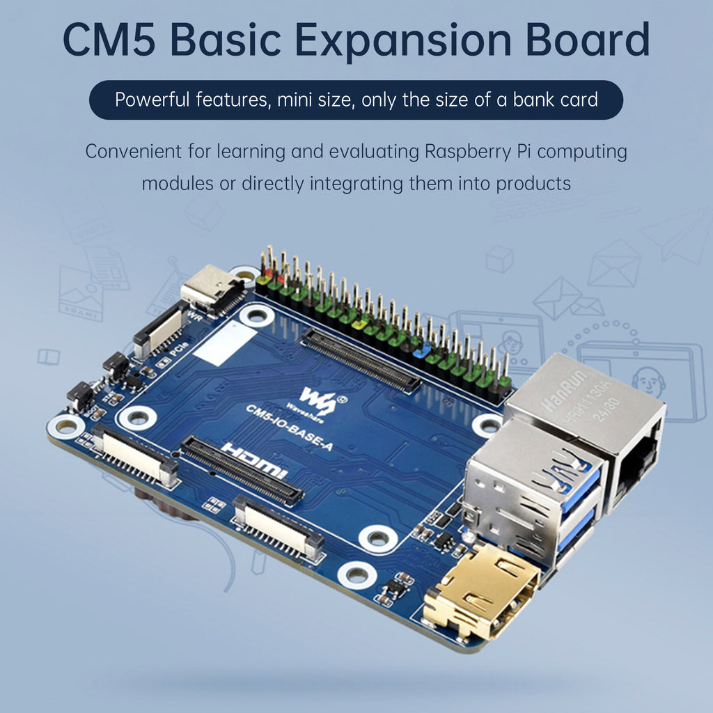 Raspberry Pi CM5 Computing Module Core Board Base Plate Type A Adapter ...
