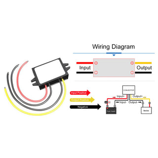 Waterproof DC/DC Converter Regulator 12V Step Up to 48V 1A 48W