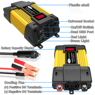 4000W Car Power Sine Wave Inverter w LED Display DC 12V To AC 220V Inverter
