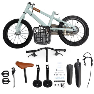 14"/16"/18" Children Bicycle Toddlers Bike with Training Wheels Basket Kickstand