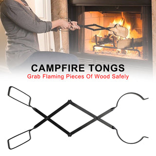 26 Inch Firewood Tongs Firewood Handling Tool Camping Fireplace