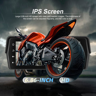 6.86-inch PND Dual Recording Wireless CarPlay Android Auto for Motorcycles