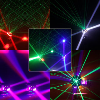 6LED Moving Head Light 3-Axis Beam Stage DMX Spot Disco Party Show Lighting